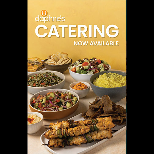 Image of a poster showing catering options